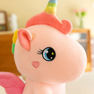 Avie the Rainbow Unicorn Plushie-Enchanted peach