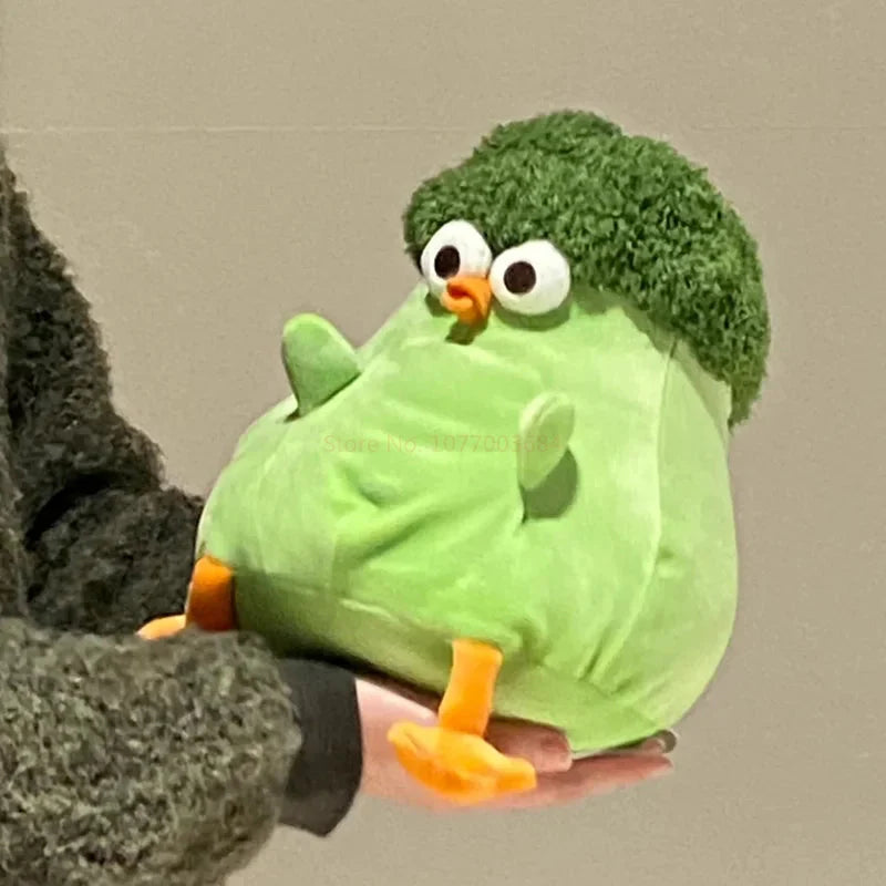 Baba the Funny Chicken Broccoli Plushie-Enchanted peach