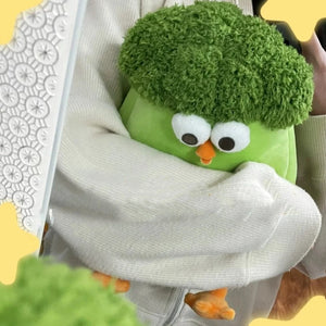 Baba the Funny Chicken Broccoli Plushie-Enchanted peach