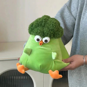 Baba the Funny Chicken Broccoli Plushie-Enchanted peach