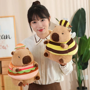 Baby Capybara Animal Dress-up Plushie Collection-Enchanted peach