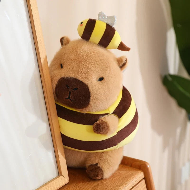 Baby Capybara Animal Dress-up Plushie Collection-Enchanted peach