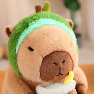 Baby Capybara Animal Dress-up Plushie Collection-Enchanted peach