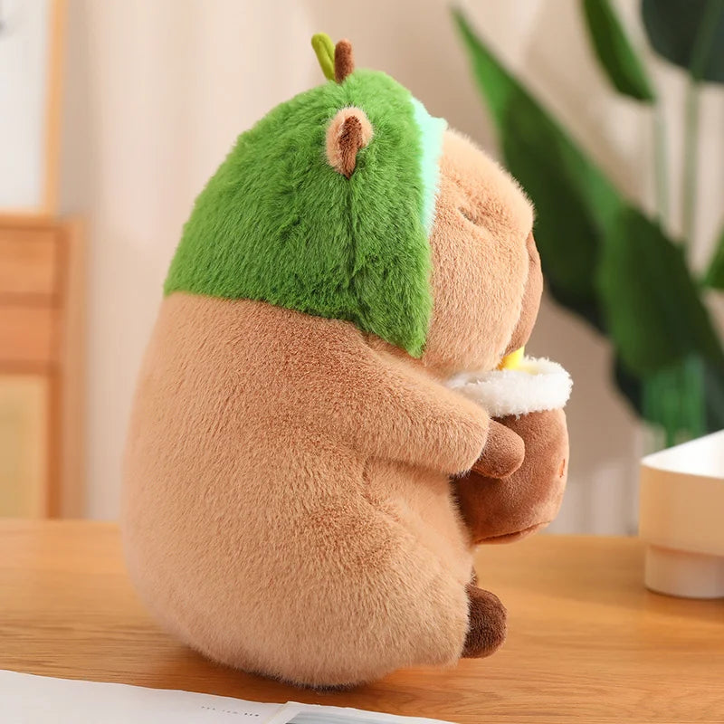 Baby Capybara Animal Dress-up Plushie Collection-Enchanted peach