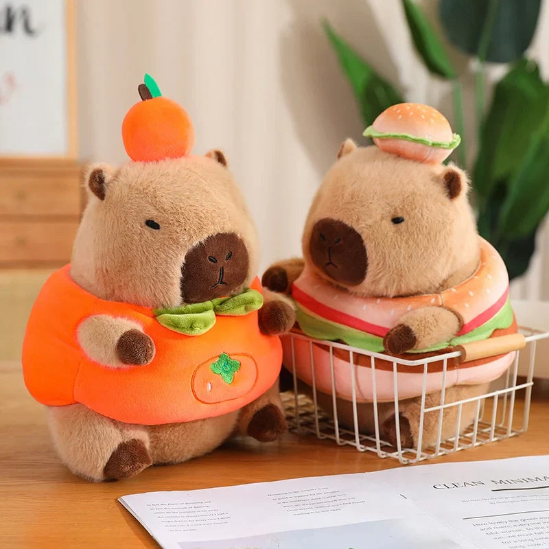 Baby Capybara Animal Dress-up Plushie Collection-Enchanted peach