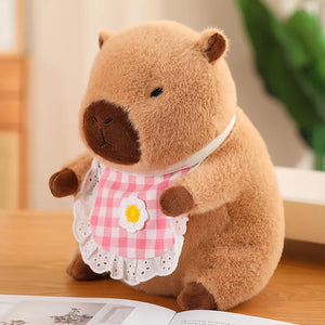 Baby Capybara Animal Dress-up Plushie Collection-Enchanted peach