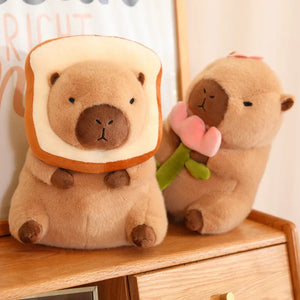 Baby Capybara Animal Dress-up Plushie Collection-Enchanted peach