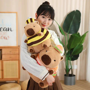 Baby Capybara Animal Dress-up Plushie Collection-Enchanted peach