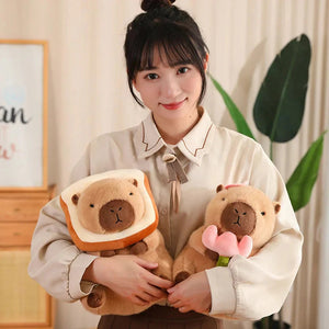 Baby Kawaii Capybara Dress-up Plushies-Enchanted peach