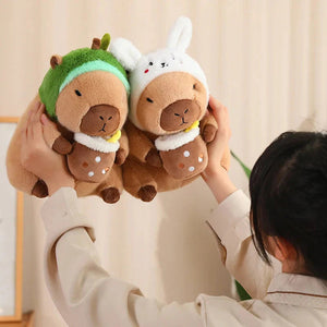 Baby Kawaii Capybara Dress-up Plushies-Enchanted peach