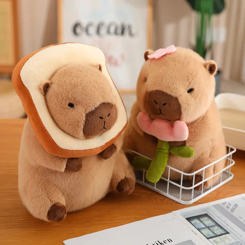 Baby Kawaii Capybara Dress-up Plushies-Enchanted peach