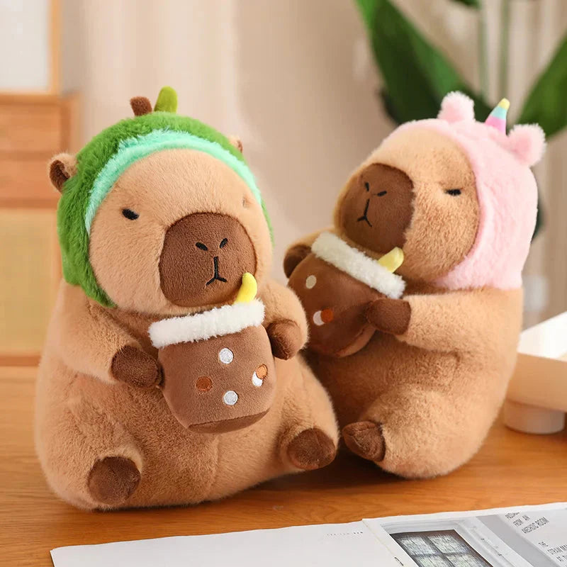 Baby Kawaii Capybara Dress-up Plushies-Enchanted peach