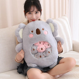 Bag of Koala Dino Bunny Panda Plushie Collection-Enchanted peach