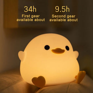 Bean Duck LED Night Light-Enchanted peach