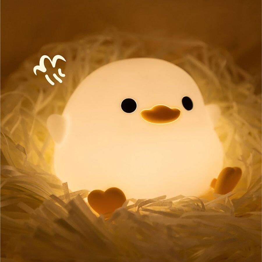 Bean Duck LED Night Light-Enchanted peach