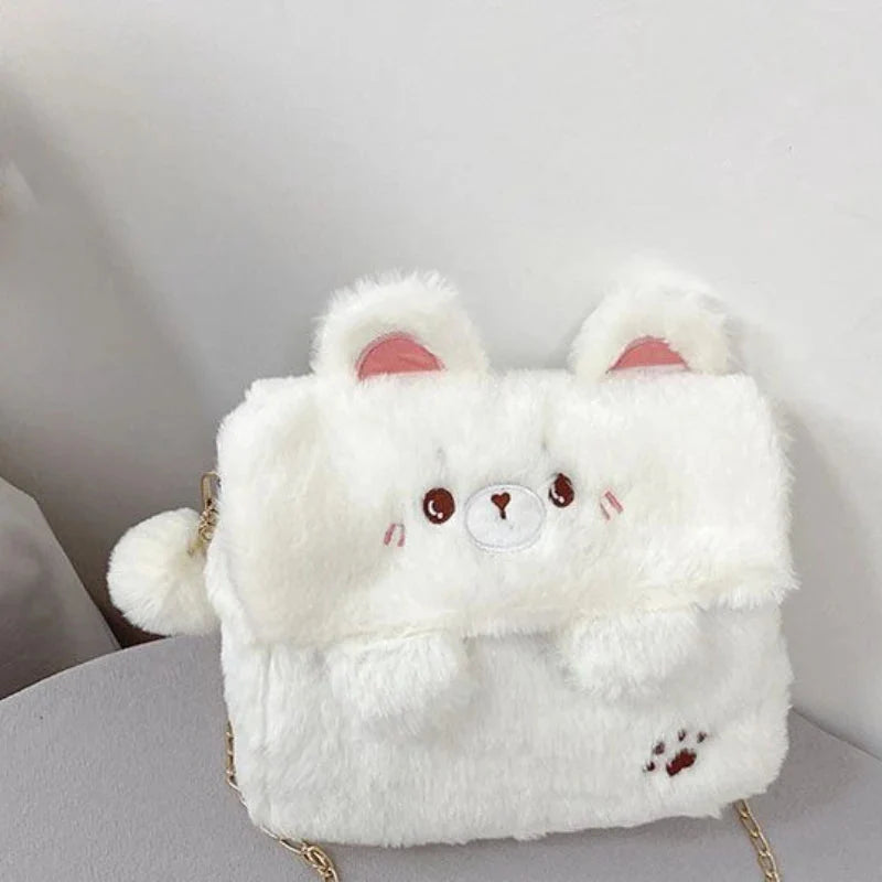 Bear Bunny Shoulder Crossbody Bag-Enchanted peach