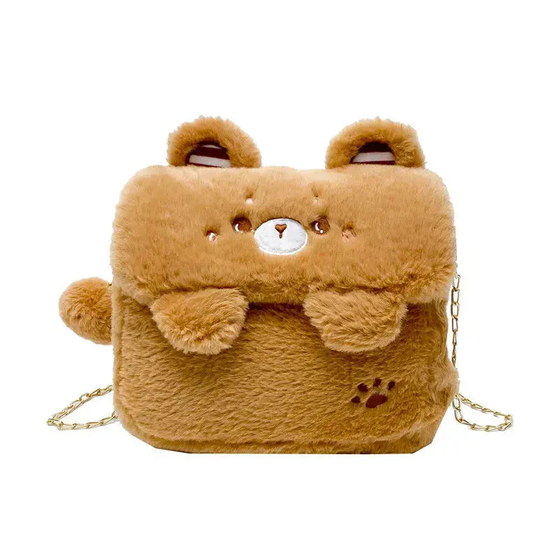 Bear Bunny Shoulder Crossbody Bag-Enchanted peach