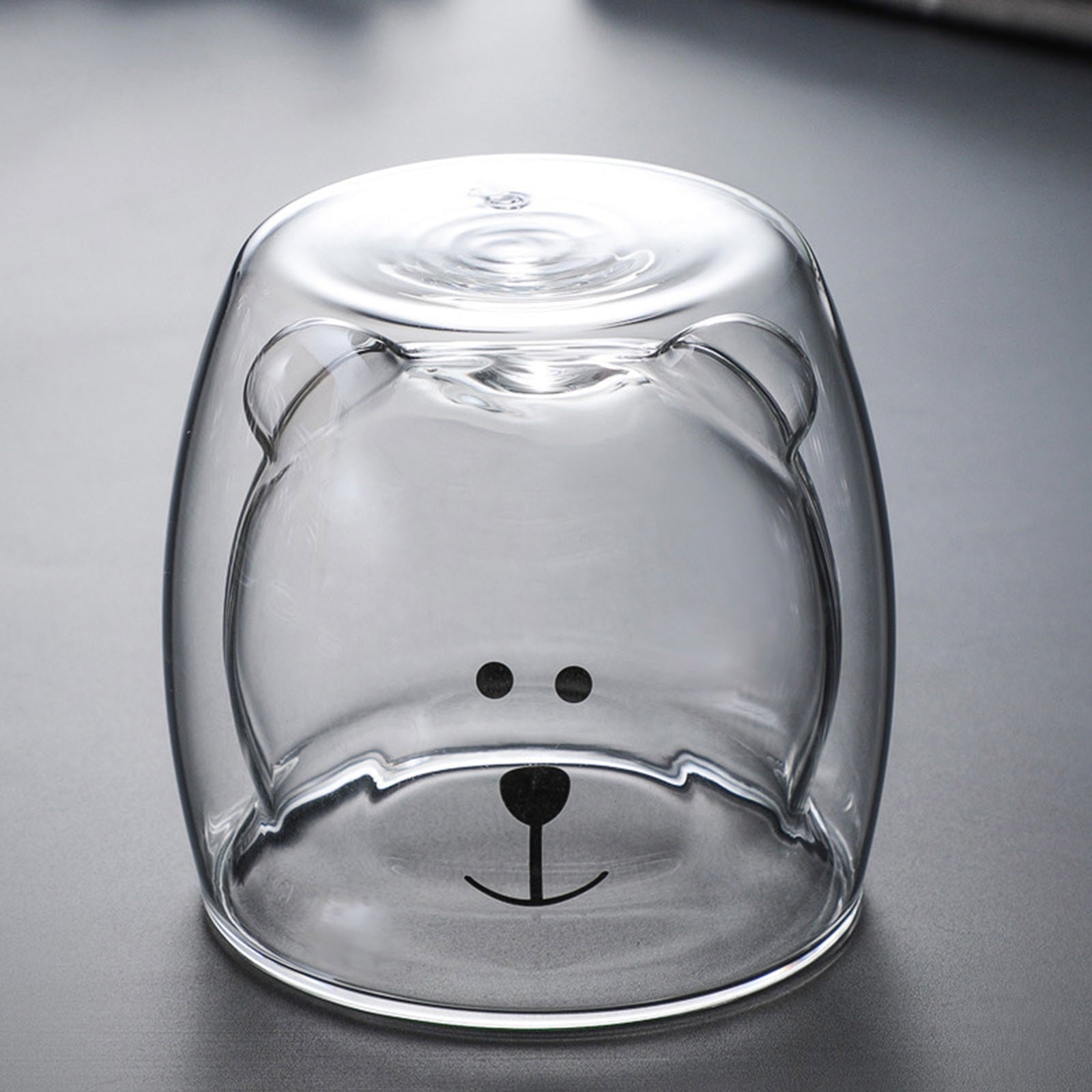 Bear Duck Panda Glass Cup-Enchanted peach