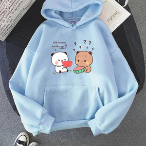 Bears eating Watermelon Unisex Hoodie-Enchanted peach