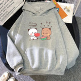 Bears eating Watermelon Unisex Hoodie-Enchanted peach