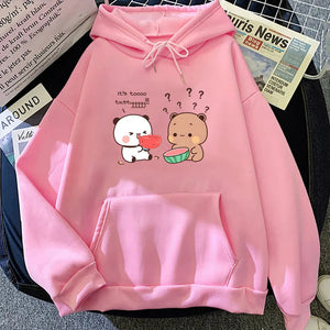 Bears eating Watermelon Unisex Hoodie-Enchanted peach