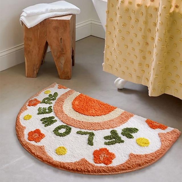 Beautiful Floral Mat-Enchanted peach