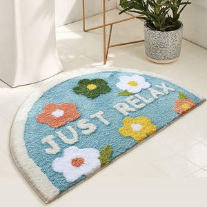 Beautiful Floral Mat-Enchanted peach