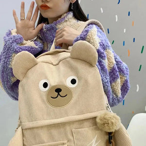 Big Bear Kawaii Backpack-Enchanted peach