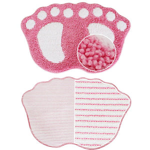 Big Foot Shape Mat-Enchanted peach