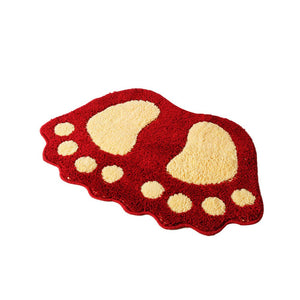 Big Foot Shape Mat-Enchanted peach