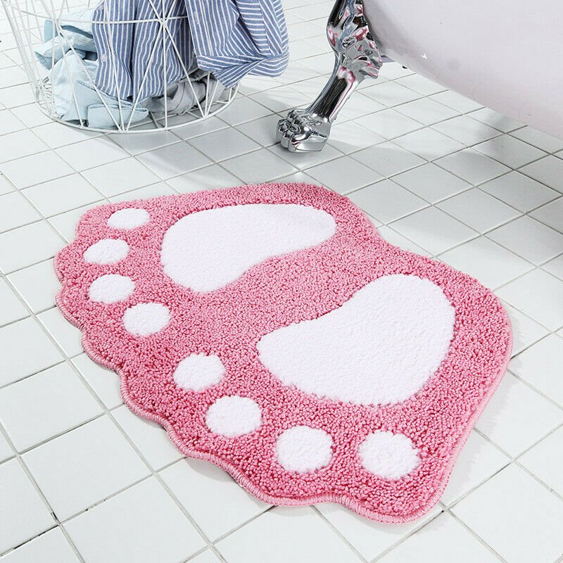 Big Foot Shape Mat-Enchanted peach