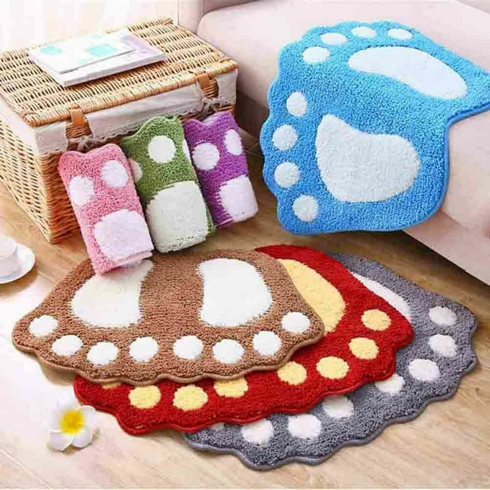 Big Foot Shape Mat-Enchanted peach