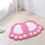 Big Foot Shape Mat-Enchanted peach