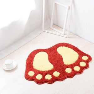 Big Foot Shape Mat-Enchanted peach