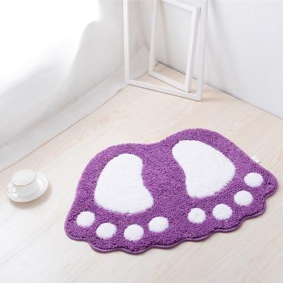 Big Foot Shape Mat-Enchanted peach