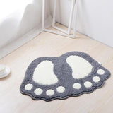 Big Foot Shape Mat-Enchanted peach