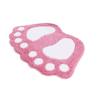 Big Foot Shape Mat-Enchanted peach