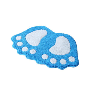 Big Foot Shape Mat-Enchanted peach