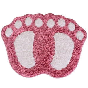 Big Foot Shape Mat-Enchanted peach