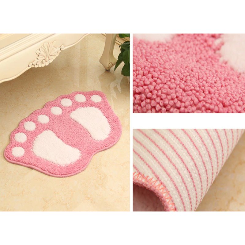 Big Foot Shape Mat-Enchanted peach