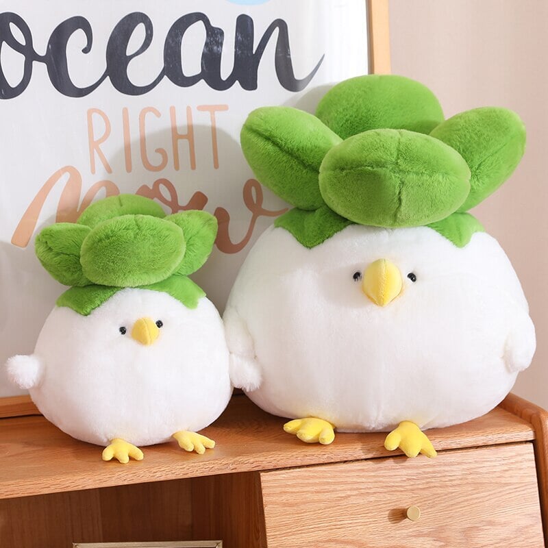 Birdie the Bok Choy Chicken Plushie-Enchanted peach