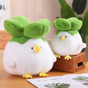 Birdie the Bok Choy Chicken Plushie-Enchanted peach