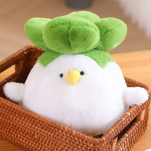 Birdie the Bok Choy Chicken Plushie-Enchanted peach