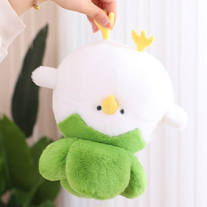 Birdie the Bok Choy Chicken Plushie-Enchanted peach