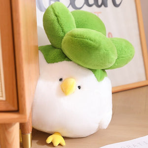 Birdie the Bok Choy Chicken Plushie-Enchanted peach