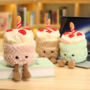 Birthday Celebration Cake Plushie Buddies-Enchanted peach