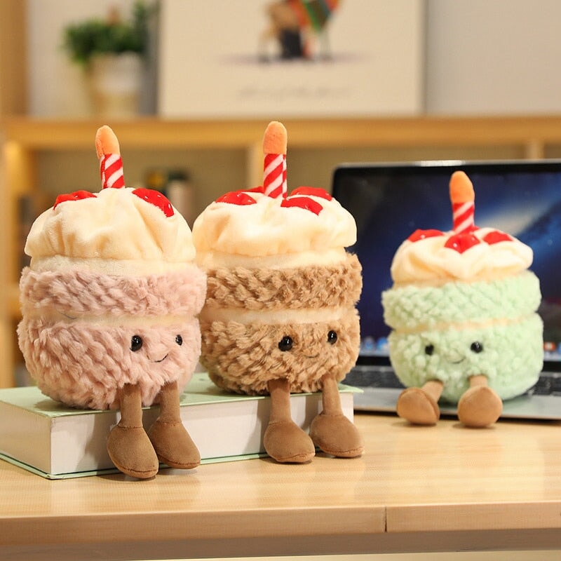 Birthday Celebration Cake Plushie Buddies-Enchanted peach