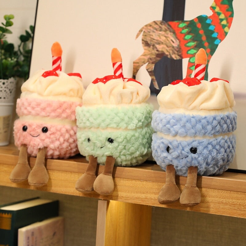 Birthday Celebration Cake Plushie Buddies-Enchanted peach