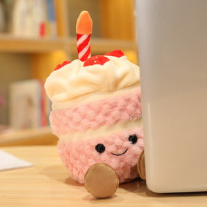 Birthday Celebration Cake Plushie Buddies-Enchanted peach