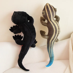 Black & Brown Lifelike Salamander Plushie-Enchanted peach